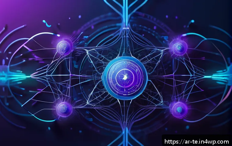 신경망 아키텍처에서의 실험적 디자인 패턴 - A futuristic neural network concept illustration showcasing multi-pathway architectures, with multip...