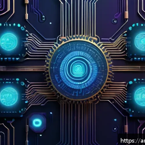 신경망 아키텍처의 데이터 보안 전략 - A sophisticated digital art scene depicting a multi-layered encryption process within an artificial ...